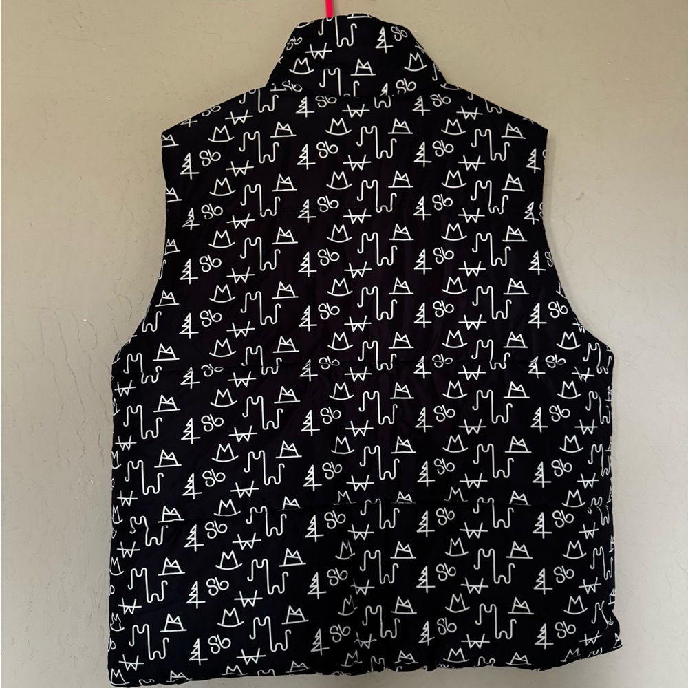 Black and White Patterned Vest